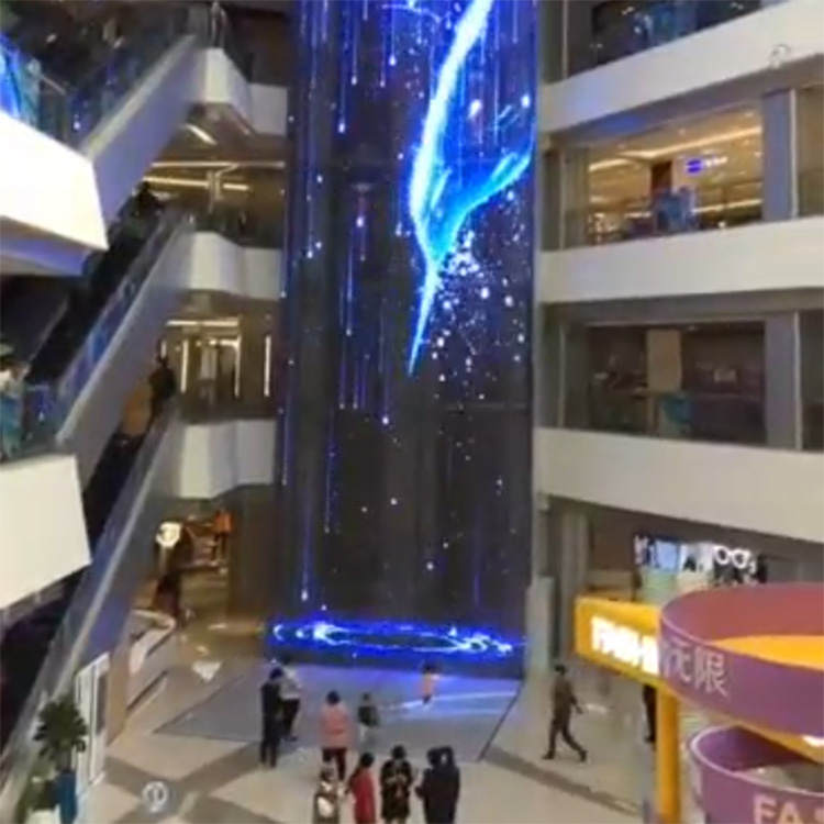 大型豪华商场P10珠宝店广告玻璃透明贴膜冰屏 