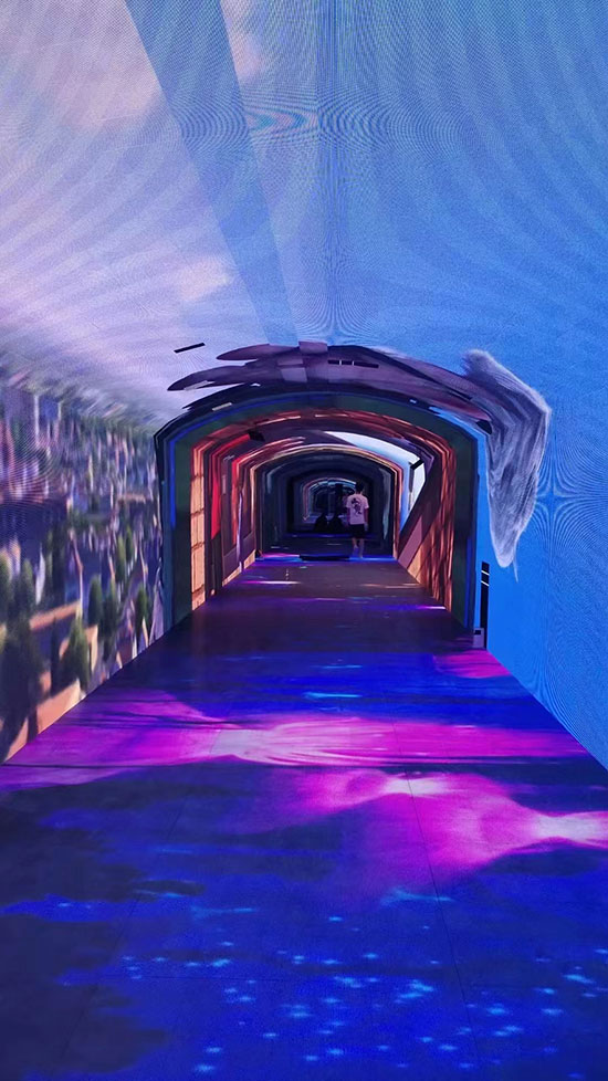 P5沉浸式小间距LED时光隧道地砖显示屏(图2)