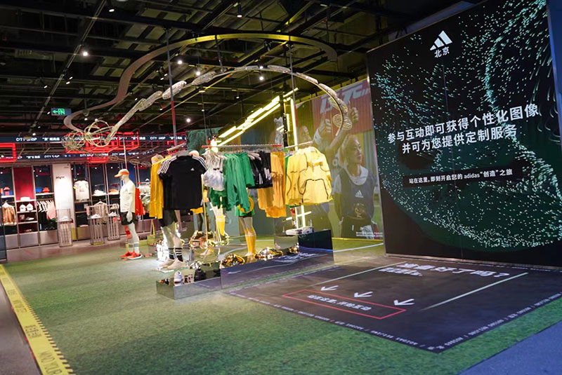 北京体育服装球鞋专卖店LED互动地砖墙面屏幕(图4)